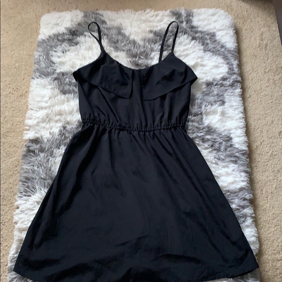 strapless striped dress Navy and Ivory Striped Strapless Cotton Mini Dress